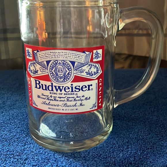 BUDWEISER Large Vintage Glass Mug with Logo🍻 - Picture 1 of 7
